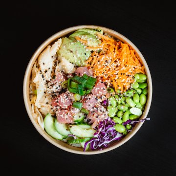 nice bowl of vibrant poke